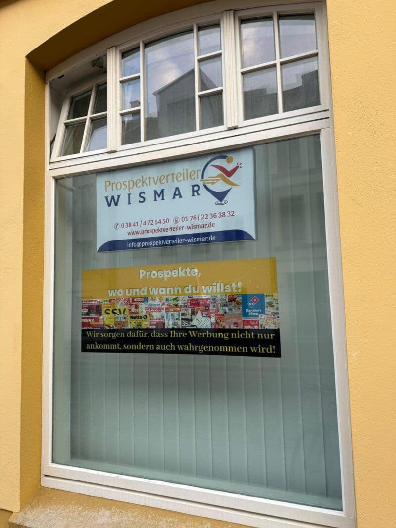 Prospektverteilung Wismar Büro Außenseite